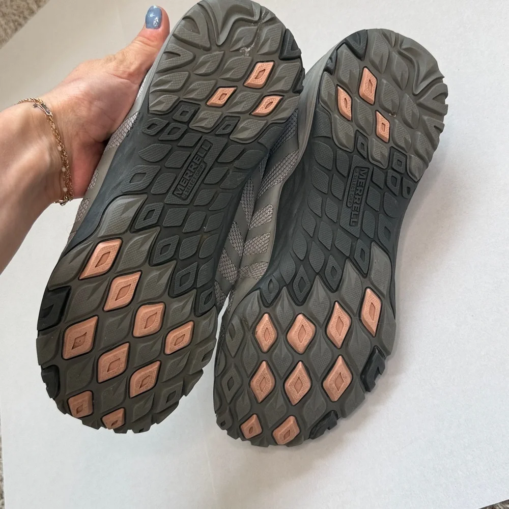 Merrell Siren Edge Q2 Hiking Shoe Frost Gray and Pink Size 10 - Picture 6 of 12